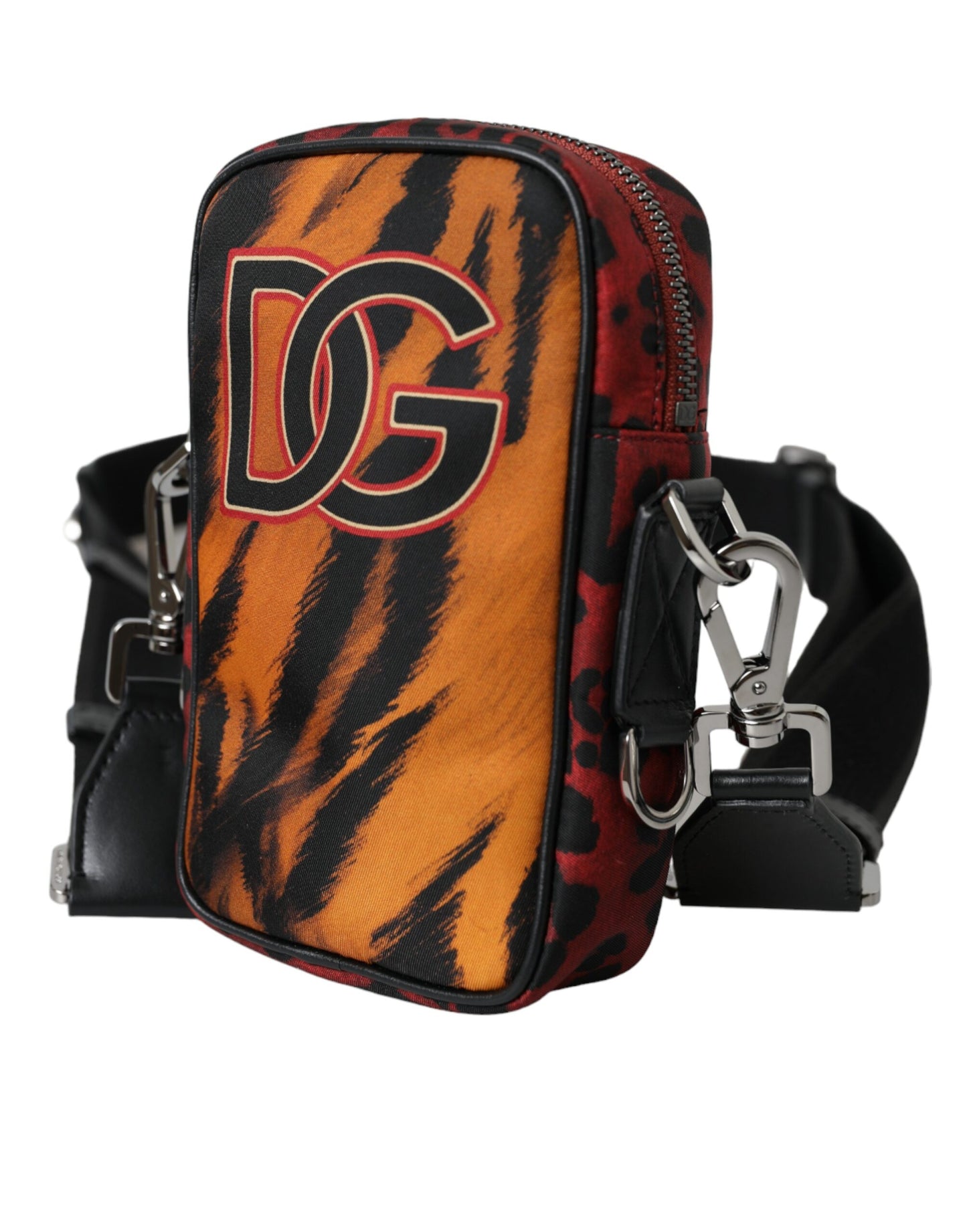 Multicolor Tiger Print Nylon Logo Cross Body Bag - The Luxe Alliance