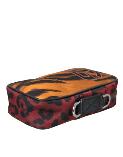 Multicolor Tiger Print Nylon Logo Cross Body Bag - The Luxe Alliance