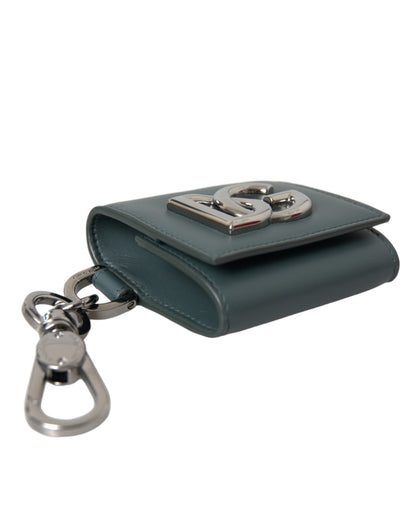  - Green Leather DG Logo Keyring Coin Purse Keyring Wallet