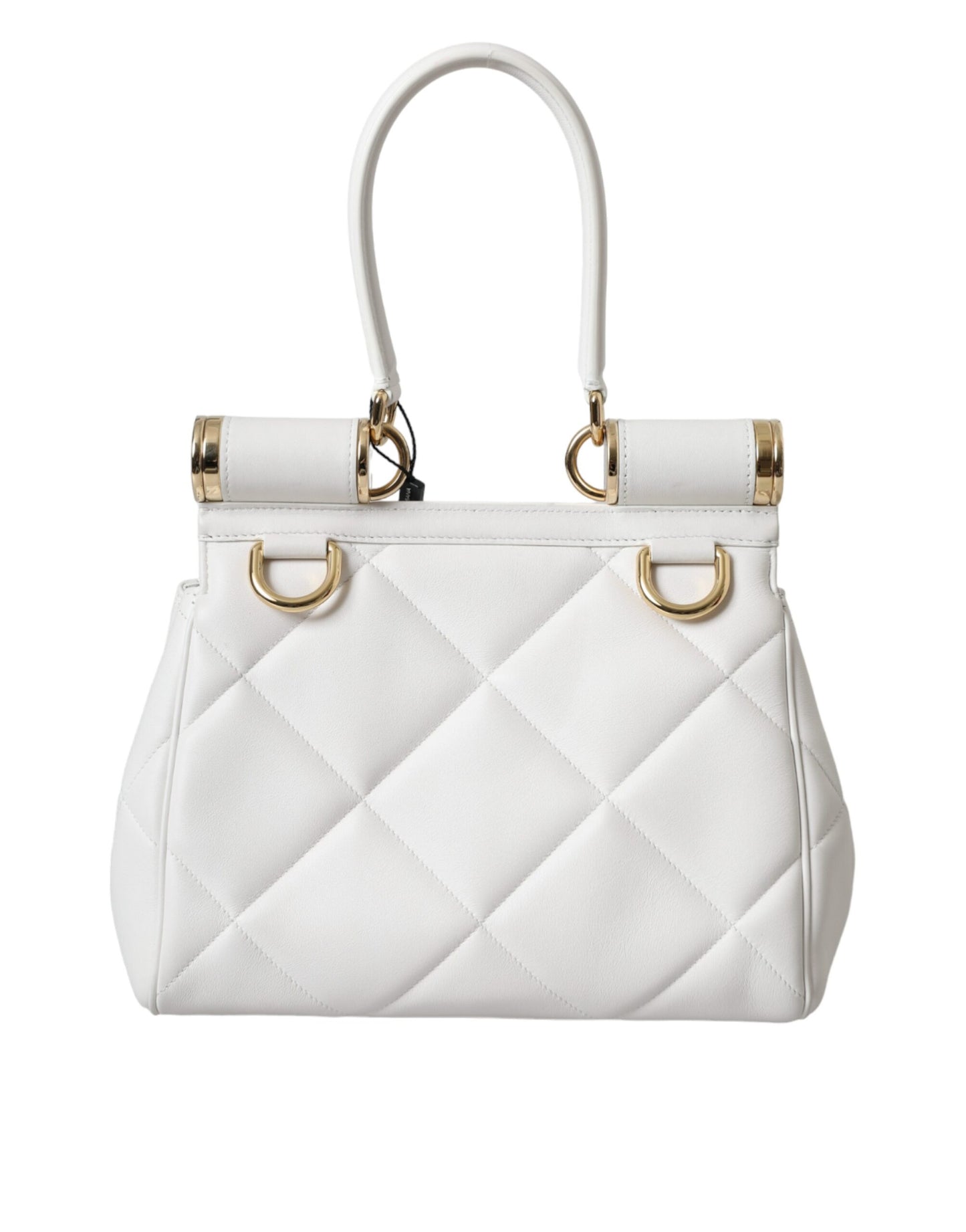  - White Calf Leather 90's SICILY Shoulder Satchel Bag