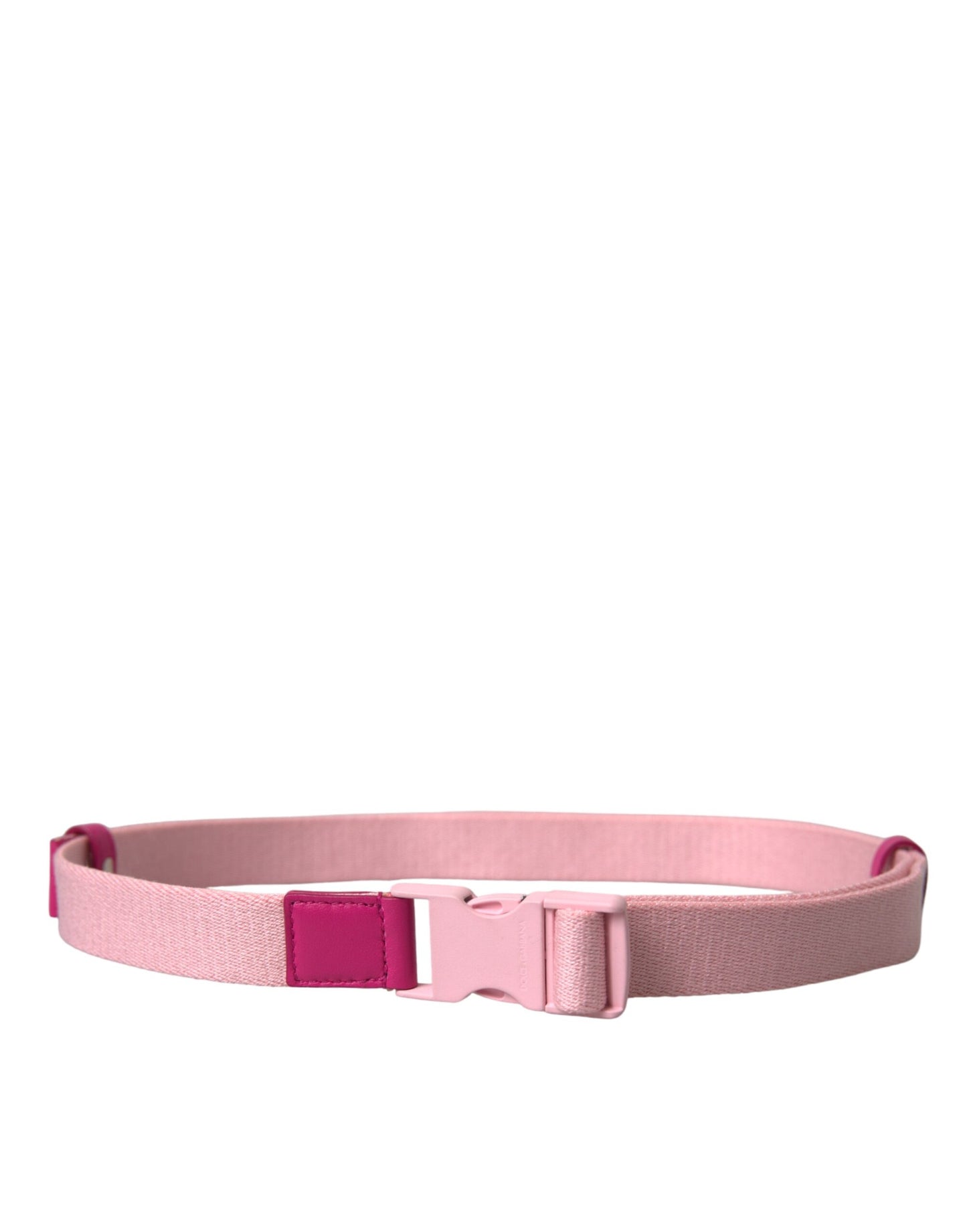  - Pink Canvas Stretch Plastic Buckle Women Belt