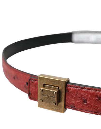  - Brown Leather Square Metal Buckle Belt