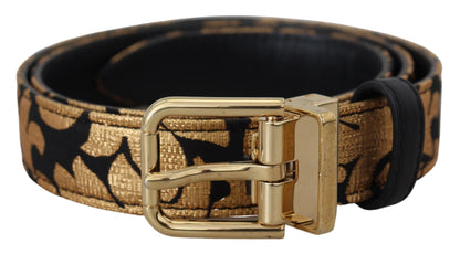  - Multicolor Jacquard Leather Logo Buckle Belt