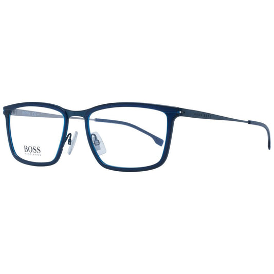 Hugo Boss Blue Men’s Optical Glasses – Rectangle Full-Rim Frame, 56mm