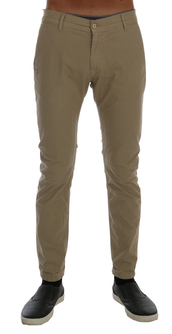 Beige Slim Fit Chinos for Sophisticated Style - The Luxe Alliance