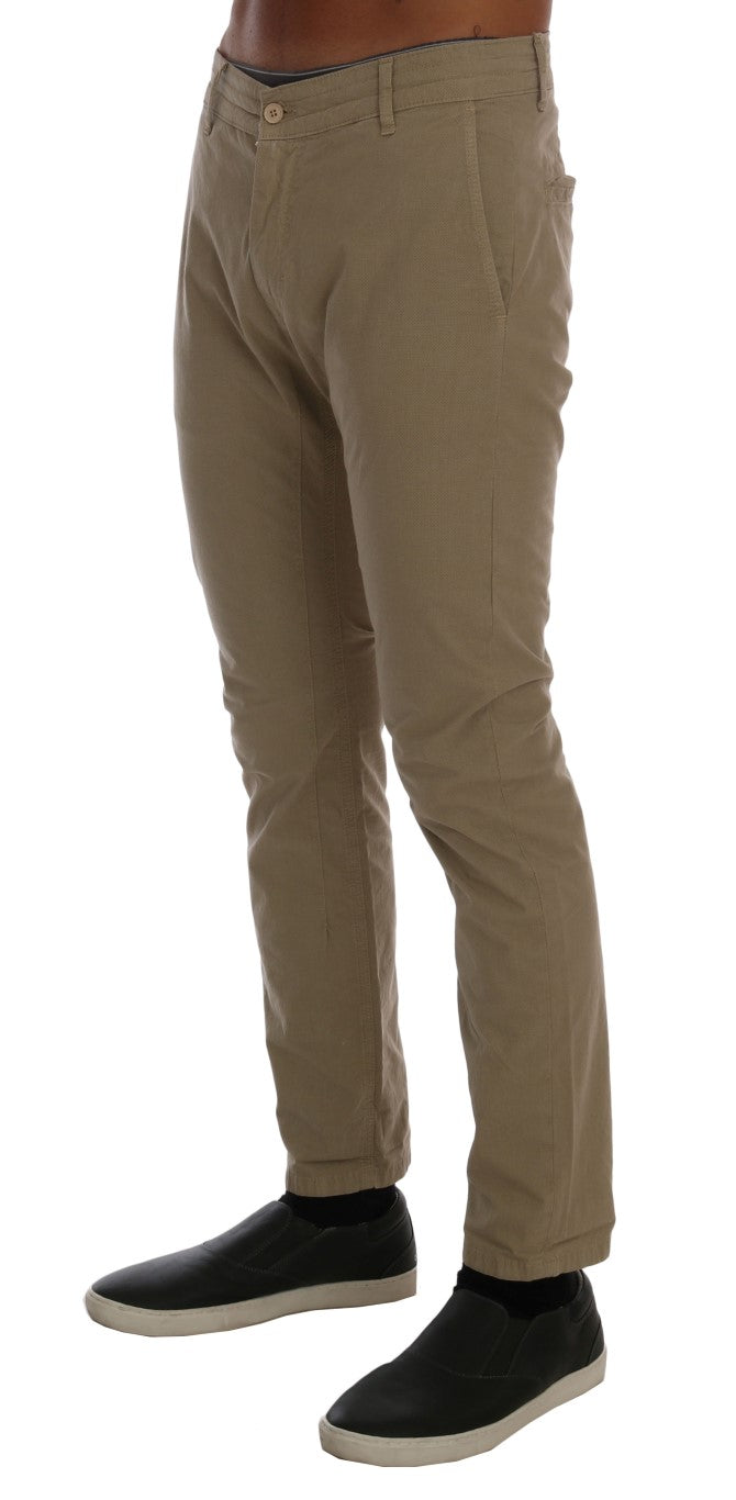 Beige Slim Fit Chinos for Sophisticated Style - The Luxe Alliance