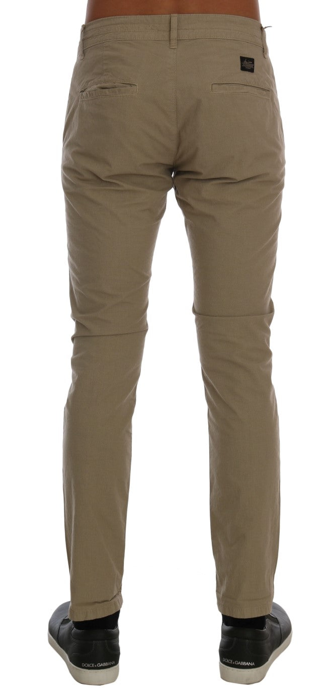 Beige Slim Fit Chinos for Sophisticated Style - The Luxe Alliance