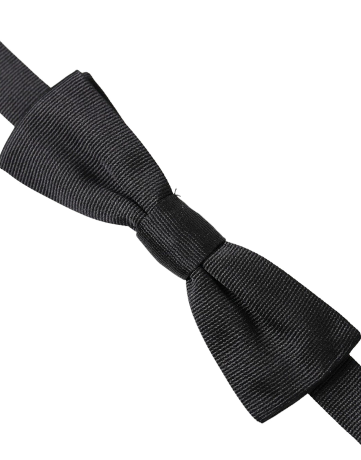  - Black Silk Adjustable Neck Men Bow Tie