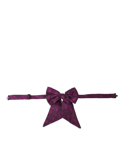  - Purple Ribbon Silk Adjustable Neck Men Bow Tie