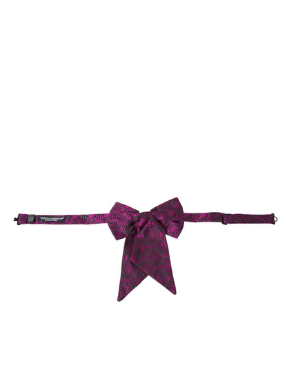  - Purple Ribbon Silk Adjustable Neck Men Bow Tie