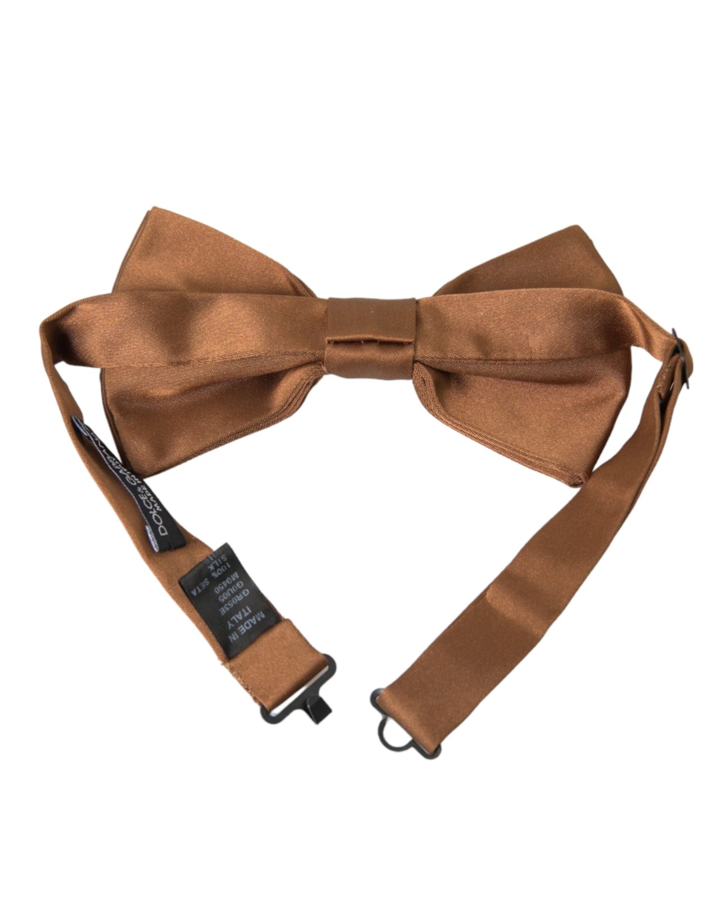  - Brown Silk Adjustable Neck Men Bow Tie