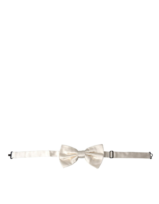  - Off White Silk Adjustable Neck Men Bow Tie