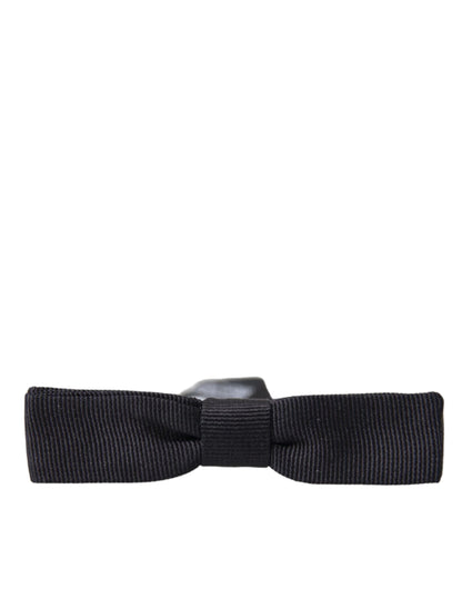  - Black Silk Adjustable Men Neck Bow Tie