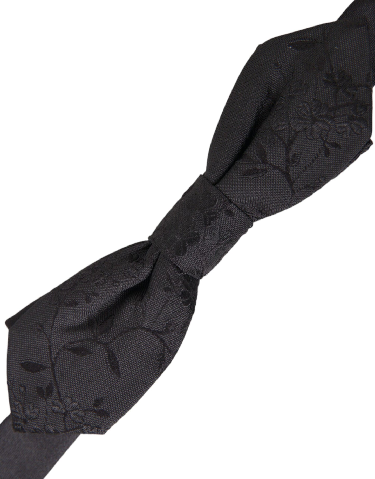  - Black Silk Adjustable Neck Men Bow Tie