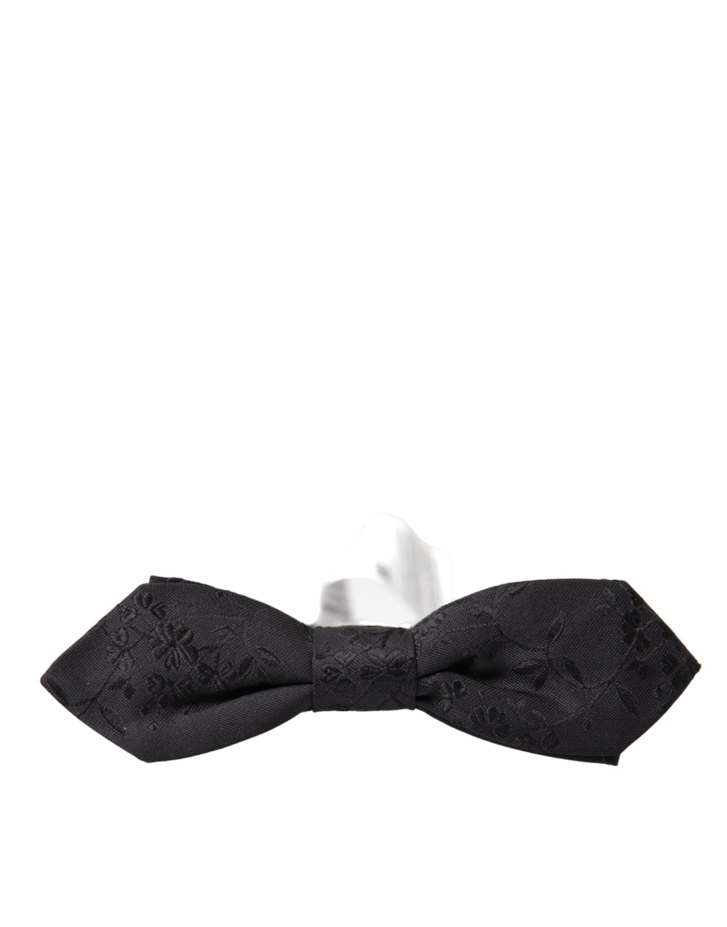  - Black Silk Adjustable Neck Men Bow Tie