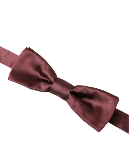  - Brown Silk Adjustable Neck Men Bow Tie