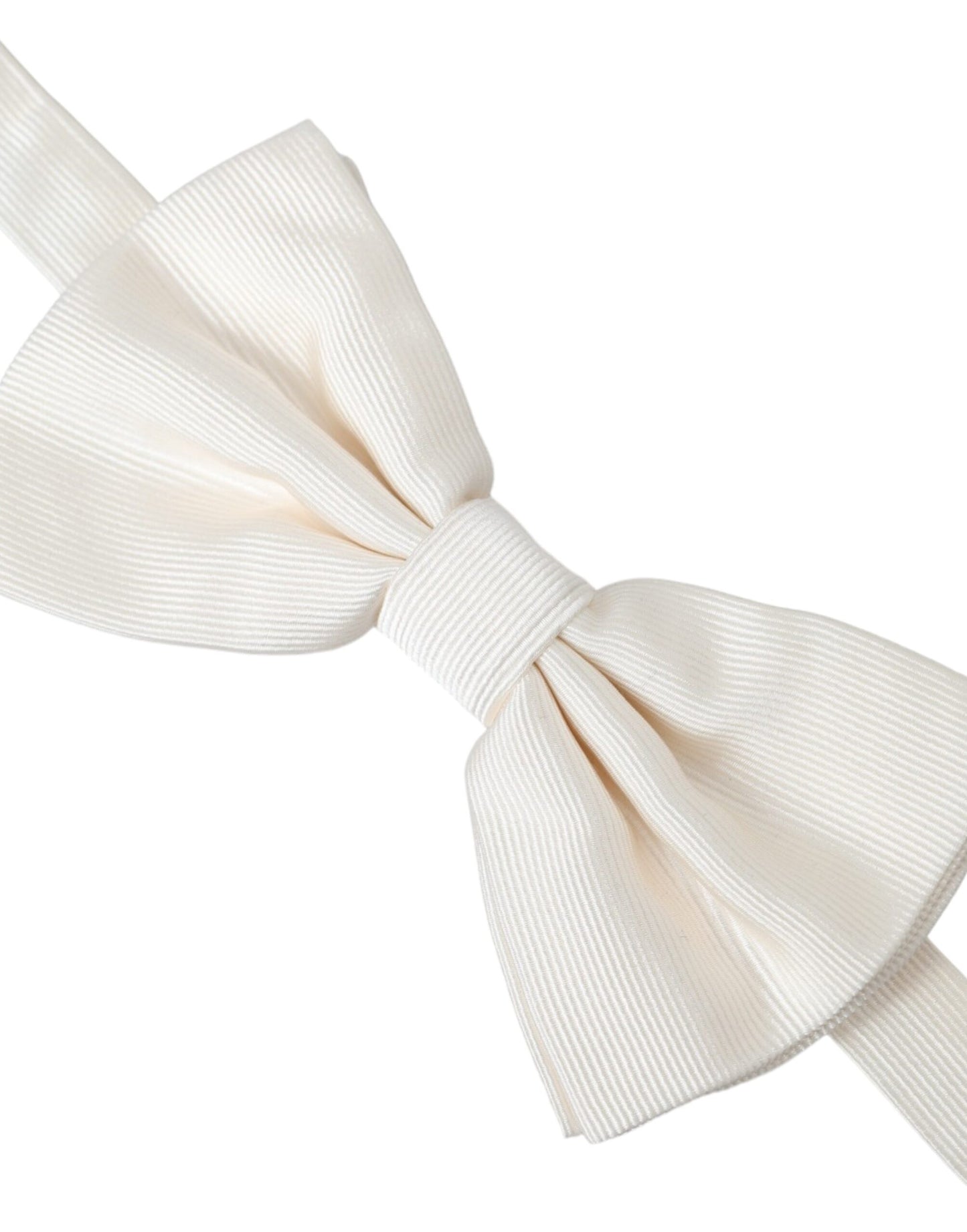  - Off White Silk Adjustable Neck Men Bow Tie