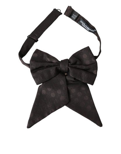  - Brown Ribbon Silk Adjustable Neck Men Bow Tie