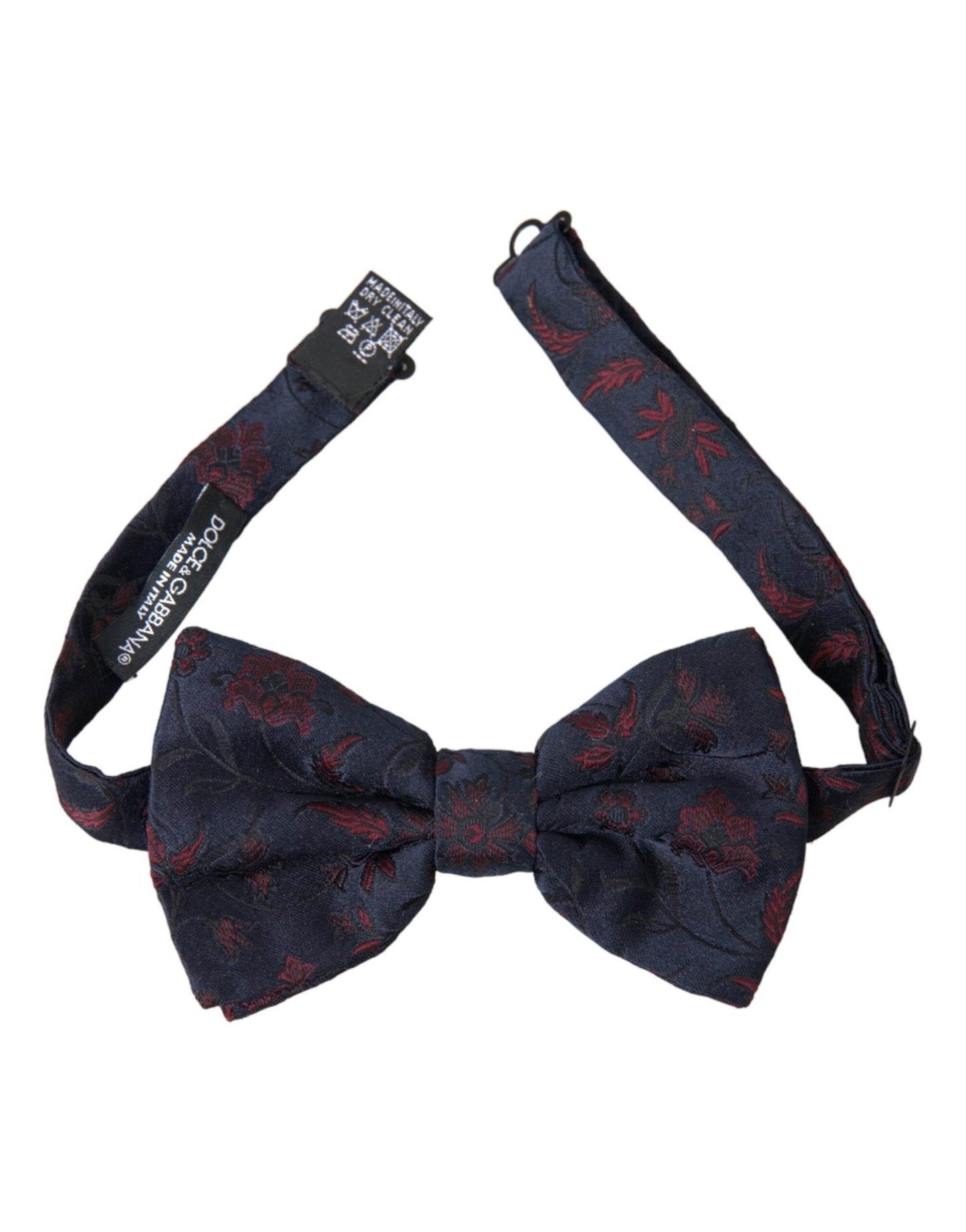  - Blue Floral Brocade Adjustable Neck Men Bow Tie