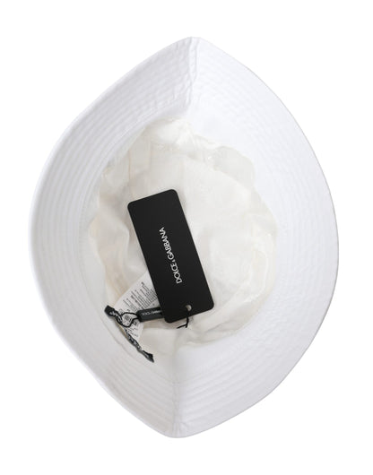  - White Cotton Cap Bucket Capello Hat Men