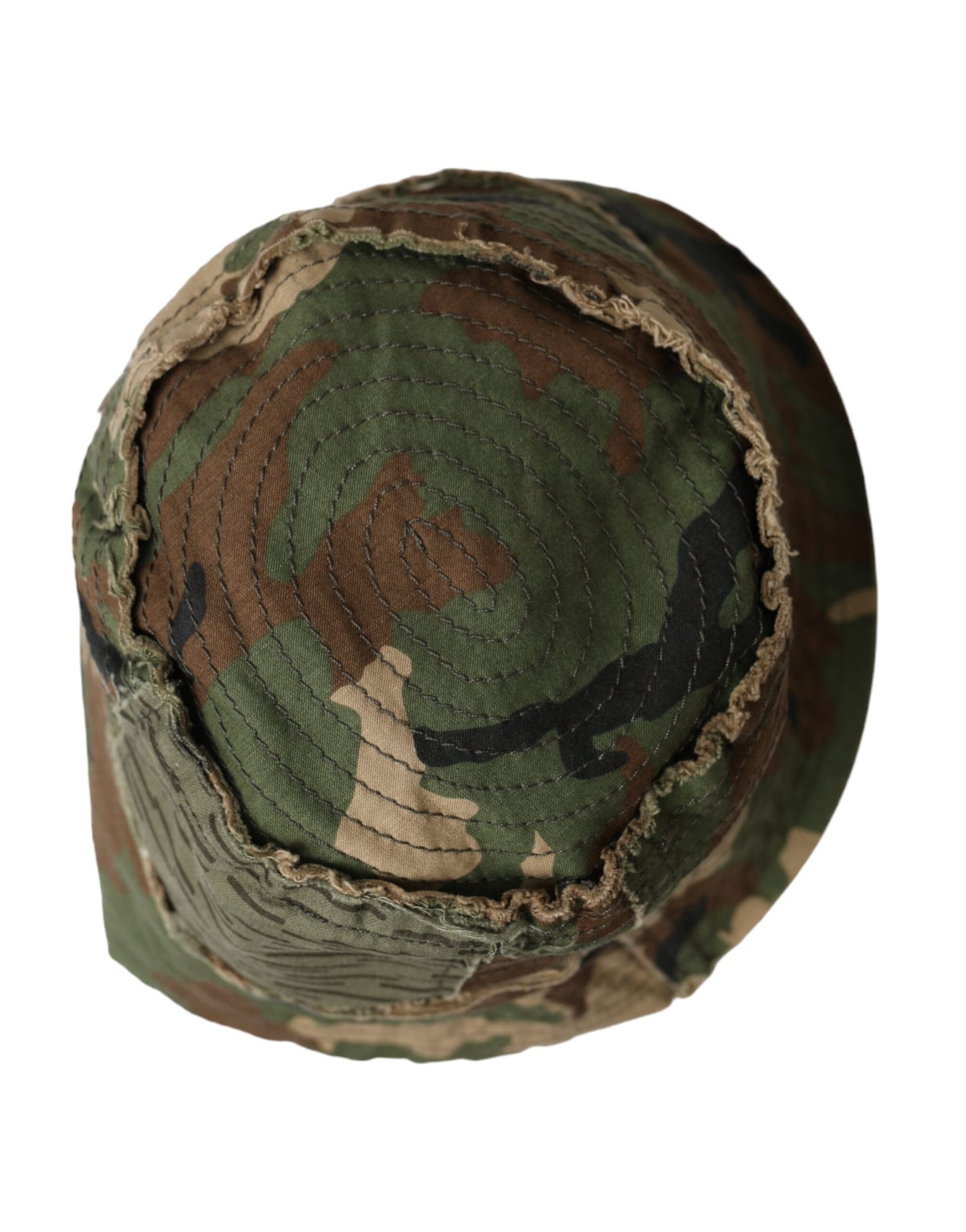  - Green Camouflage Cotton Bucket Hat Men