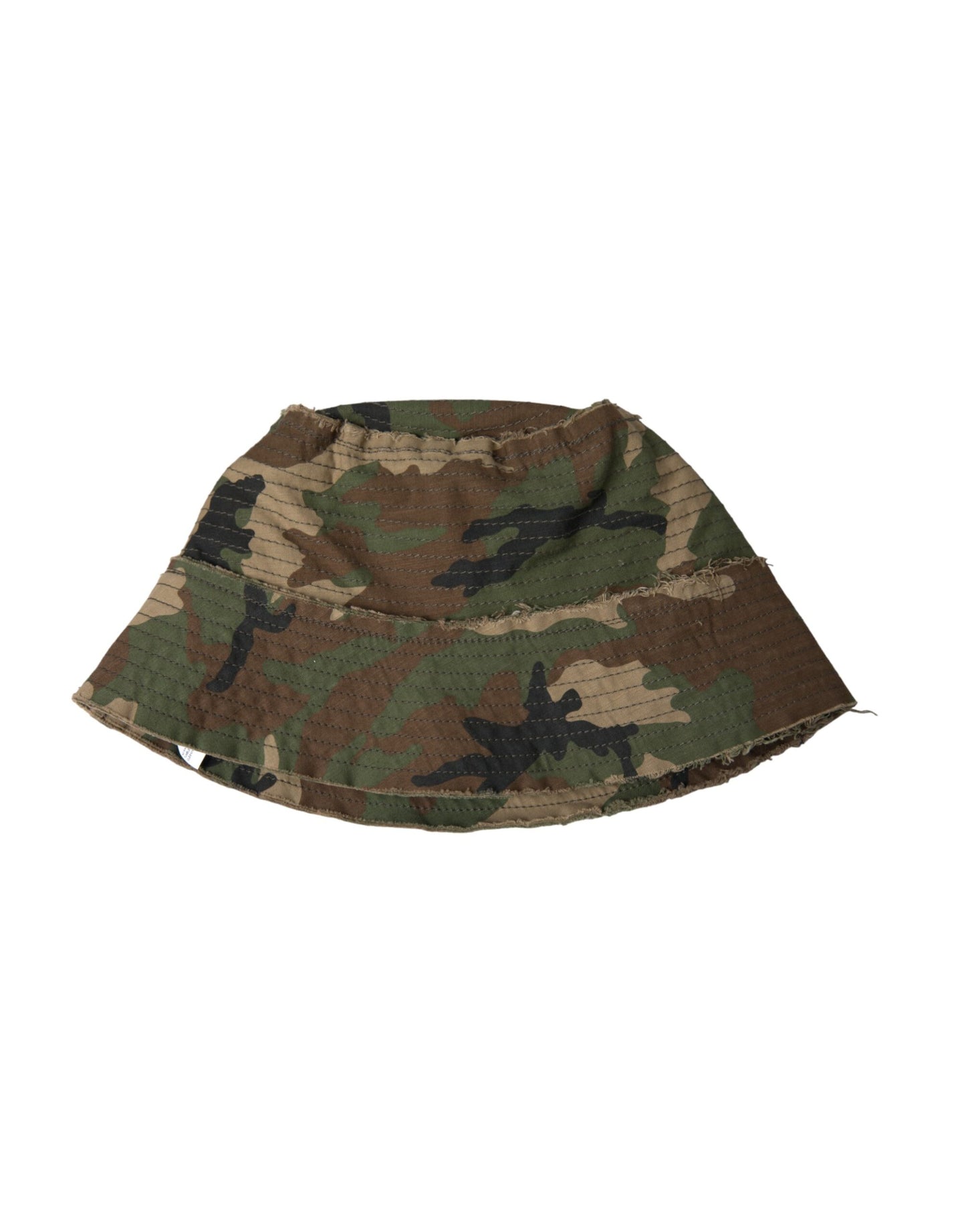  - Green Camouflage Cotton Bucket Hat Men