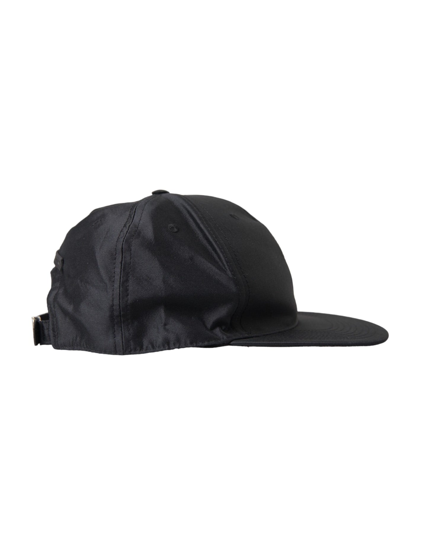  - Black Silk Cotton Logo Baseball Hat Men