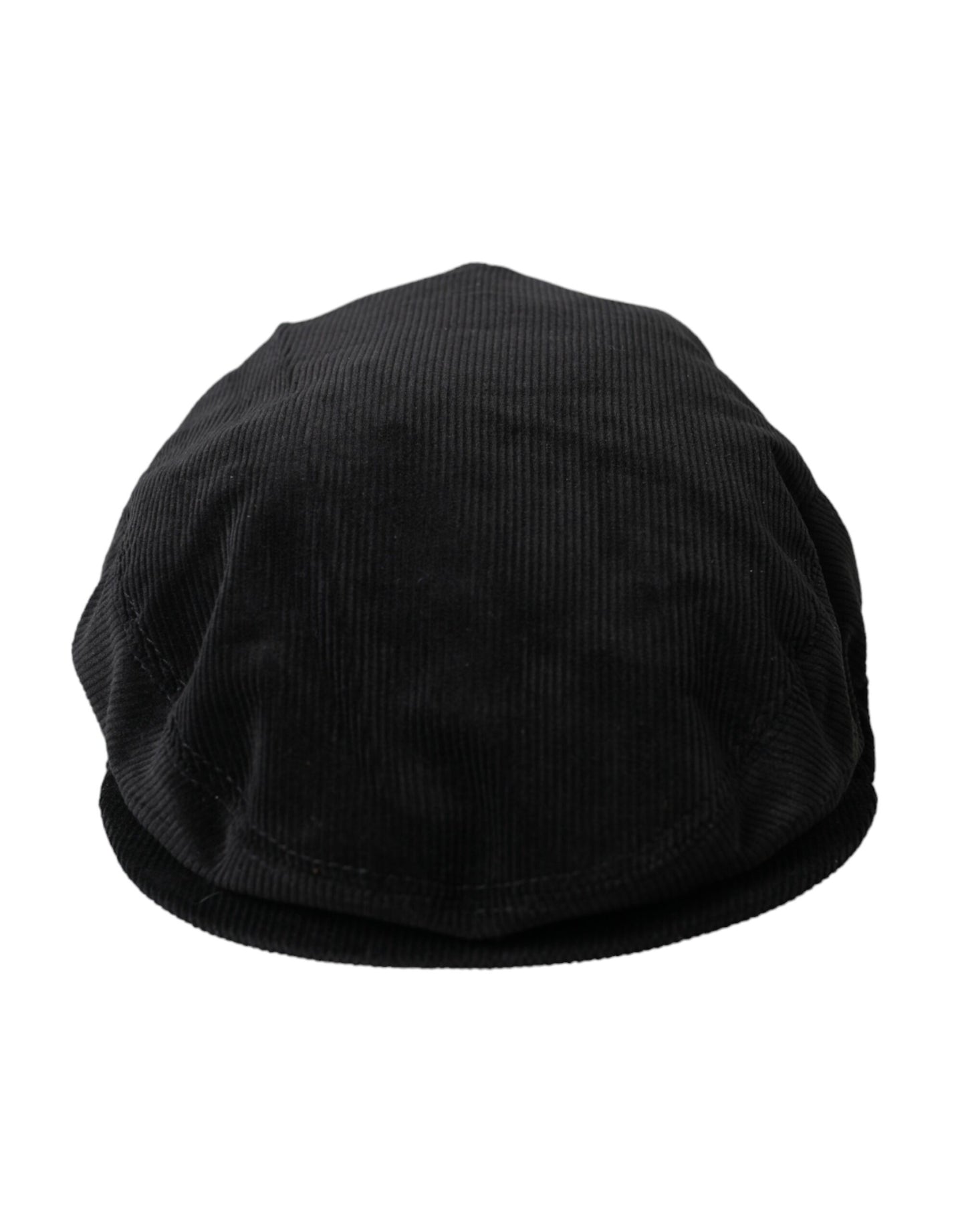  - Black Corduroy Crown Newsboy Hat Men