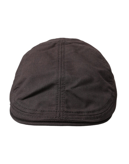  - Brown Nylon Cloth Newsboy Hat Men