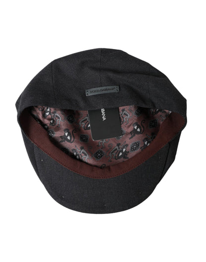  - Gray Cotton Cloth Newsboy Hat Men