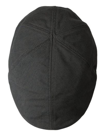  - Dark Gray Nylon Cloth Newsboy Hat Men