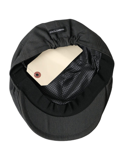  - Dark Gray Nylon Cloth Newsboy Hat Men