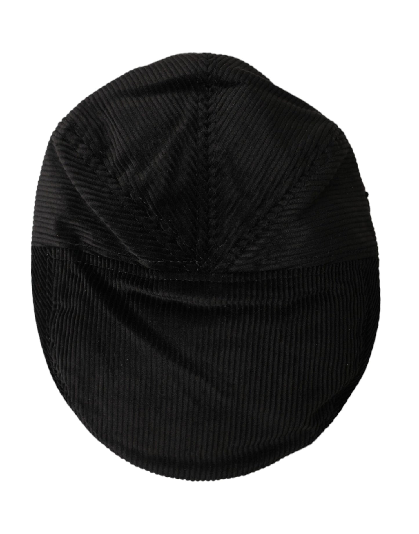  - Black Corduroy Crown Newsboy Hat Men