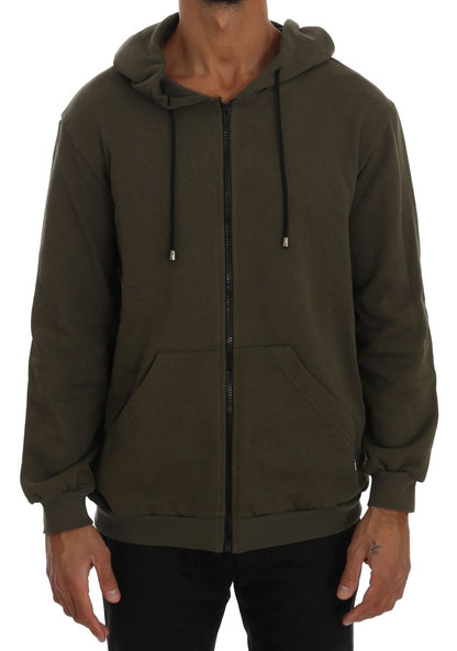 Elegant Green Full Zip Hooded Sweater - The Luxe Alliance