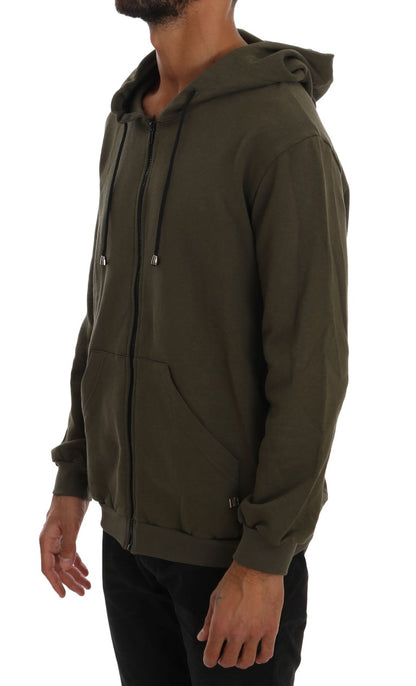 Elegant Green Full Zip Hooded Sweater - The Luxe Alliance