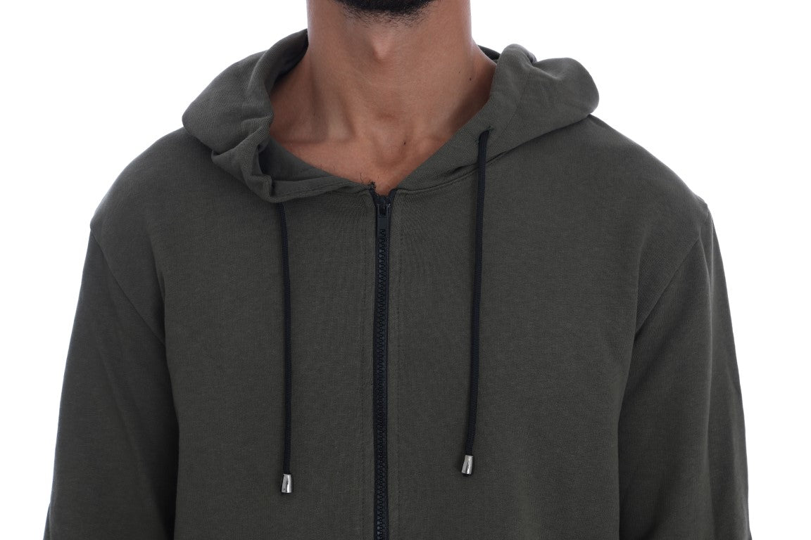 Elegant Green Full Zip Hooded Sweater - The Luxe Alliance