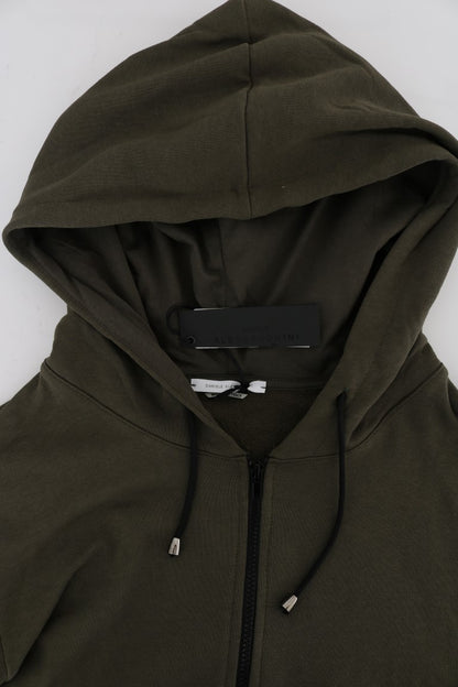 Elegant Green Full Zip Hooded Sweater - The Luxe Alliance