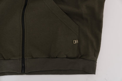 Elegant Green Full Zip Hooded Sweater - The Luxe Alliance