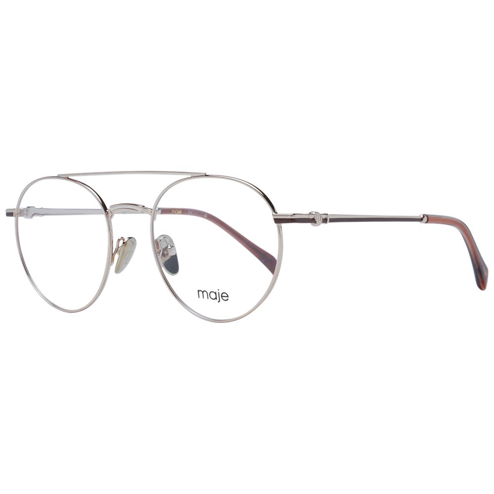 Maje Women’s Optical Frames – Gold Full-Rim, 50mm