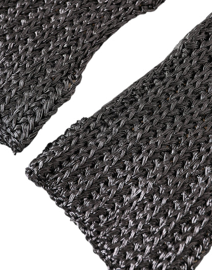 Dolce & Gabbana Gray Viscose Knitted Fingerless Gloves