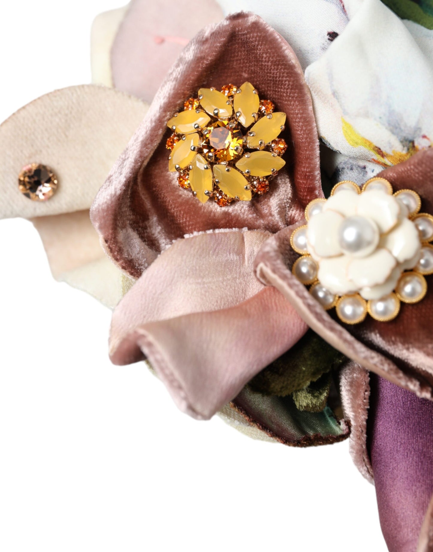 Dolce & Gabbana Blue Floral Motif Turban Head Hat for Women