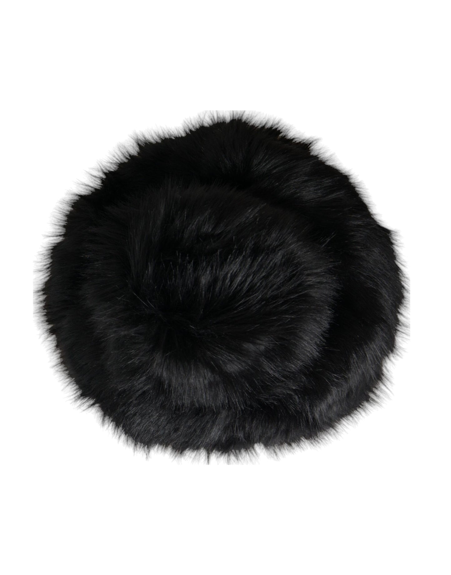 Dolce & Gabbana Black Faux Fur Women's Bucket Hat