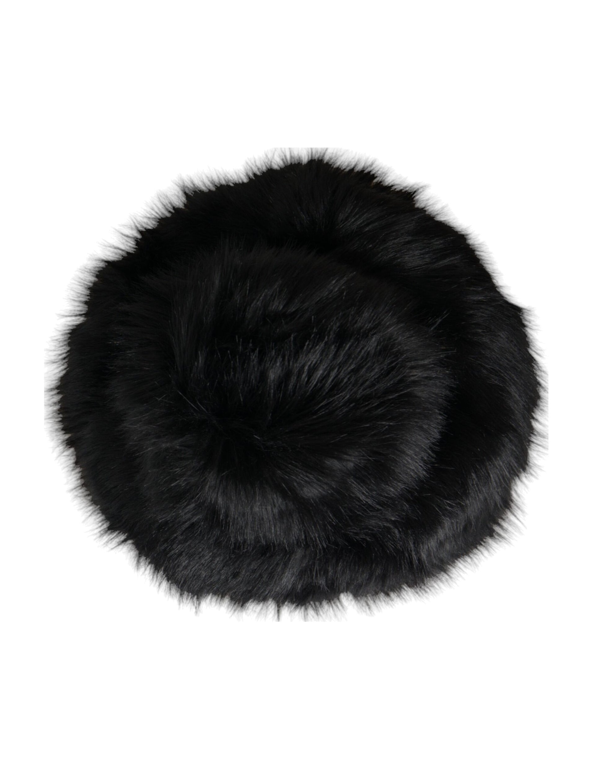 Dolce & Gabbana Black Faux Fur Women's Bucket Hat