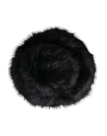 Dolce & Gabbana Black Faux Fur Women's Bucket Hat