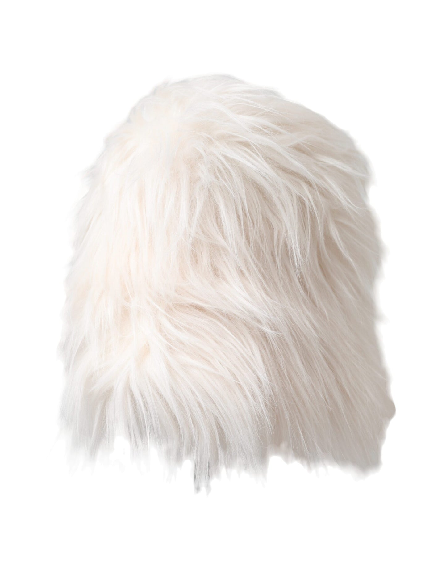 Dolce & Gabbana White Acrylic Fur Women's Bucket Hat