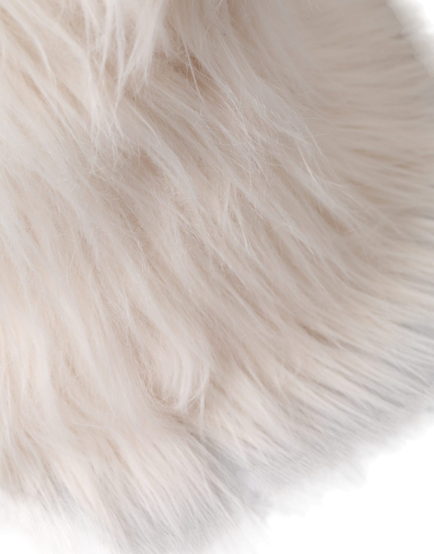 Dolce & Gabbana White Acrylic Fur Women's Bucket Hat