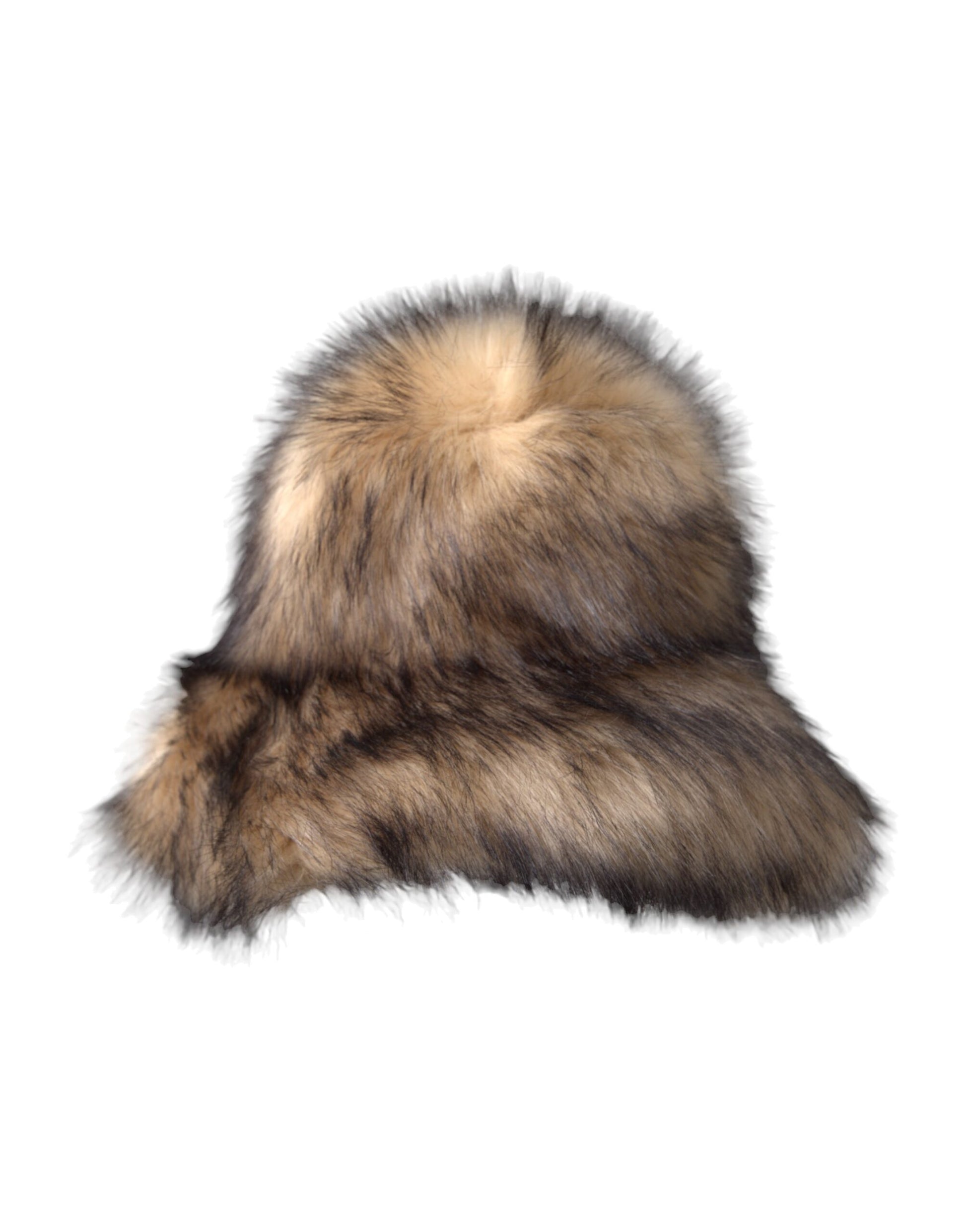 Dolce & Gabbana Brown Faux Fur Fedora Hat