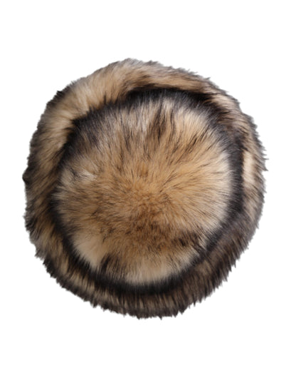 Dolce & Gabbana Brown Faux Fur Fedora Hat