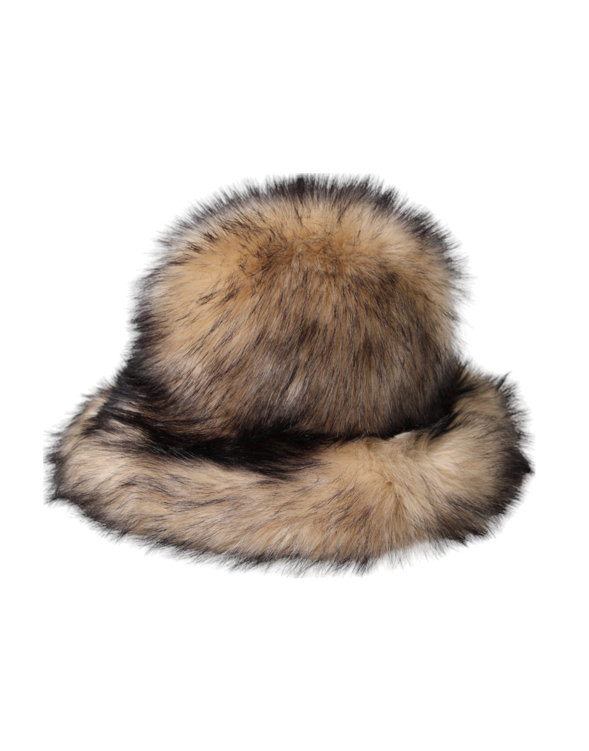 Dolce & Gabbana Brown Faux Fur Fedora Hat