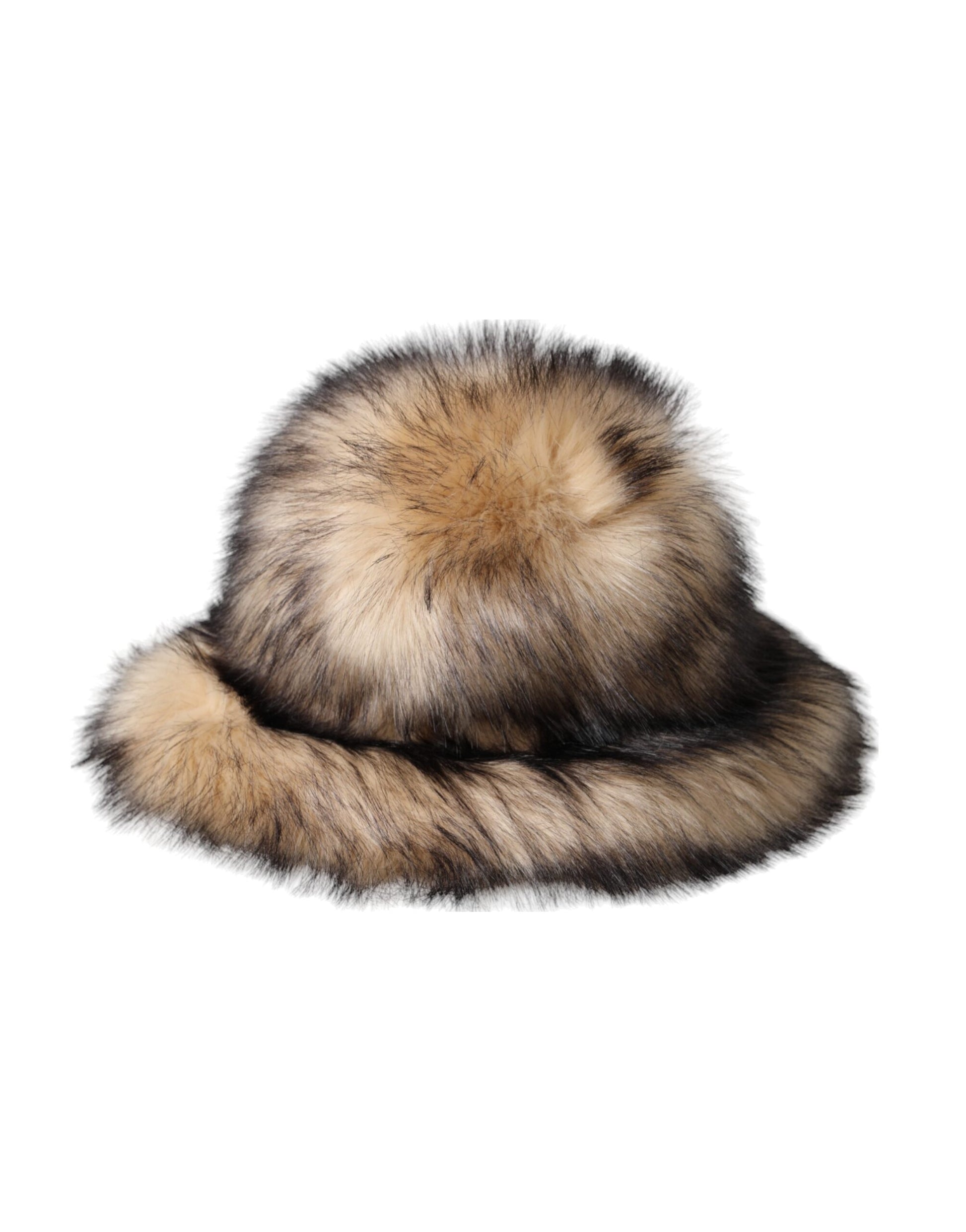 Dolce & Gabbana Brown Faux Fur Fedora Hat